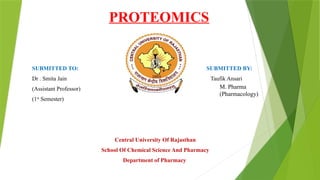 General Principle and application of Proteomics | PPTX