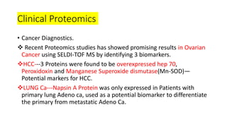 PROTEOMICS is the study of proteins at the molecular level. | PPTX