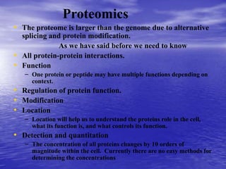 proteomics lecture as an aspect of multi omics | PPT