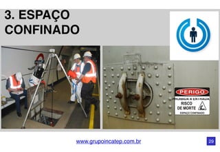 www.grupoincatep.com.br 29
3. ESPAÇO
CONFINADO
PROIBIDA A ENTRADA
 