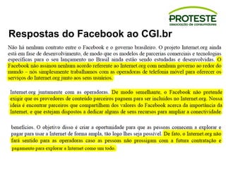 Respostas do Facebook ao CGI.br
 