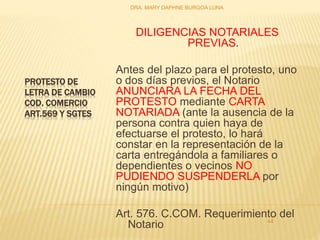 Notarial Protest PROTESTO NOTARIAL DE LETRAS DE CAMBIO Y PAGARES (1).pptx