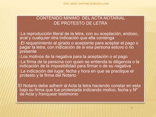 Notarial Protest PROTESTO NOTARIAL DE LETRAS DE CAMBIO Y PAGARES (1).pptx