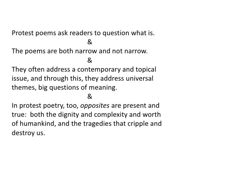 How to write a protest poem image