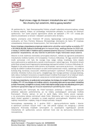 __________________________________________________________________________________
Więcej informacji:
Jacek Karnowski – Pr...