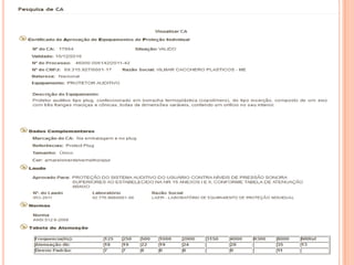 OQUE É C.A.?
 C.A. é o Certificado de Aprovação emitido pelo MTE
Ministério do Trabalho e Emprego
QUAL É A IMPORTÂNCIA DO C.A.?
COMO EU ENCONTRO O C.A.?
COMO É ESSE C.A.?
 