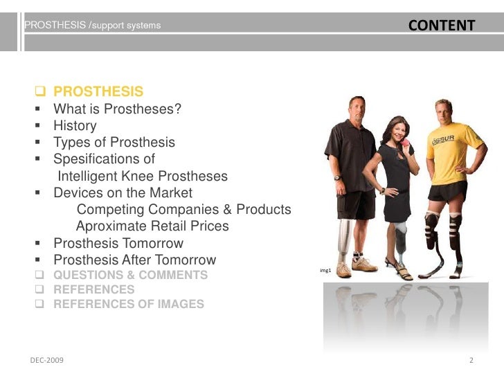 Types of prosthetic devices picture