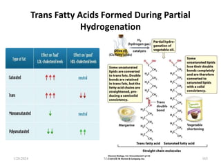 Trans Fatty Acids Formed During Partial
Hydrogenation
1/28/2024 165
Melese.S
 