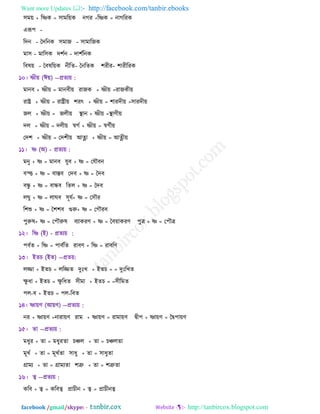 Want more Updates  http://facebook.com/tanbir.ebooks
facebook /gmail/skype: - http://tanbircox.blogspot.com
঳ভ৞ + রষ্ণও = ঳াভর৞ও নকয +রষ্ণও = নাকরযও
এরূ঩ -
রেন - বেরনও ঳ভাচ - ঳াভারচও
ভা঳ - ভার঳ও ে঱ণন - ো঱ণরনও
রফল৞ - বফলর৞ও নীরে- বনরেও ঱যীয- ঱াযীরযও
ভানফ + ষ্ণী৞ = ভানফী৞ যাচও + ষ্ণী৞ =যাচওী৞
যাষ্ট্র + ষ্ণী৞ = যাষ্ট্রী৞ ঱যৎ + ষ্ণী৞ = ঱াযেী৞ >঳াযেী৞
চর + ষ্ণী৞ = চরী৞ স্থান + ষ্ণী৞ =স্থার্ী৞
ের + ষ্ণী৞ = েরী৞ স্বকণ + ষ্ণী৞ = স্বকণী৞
তে঱ + ষ্ণী৞ = তে঱ী৞ আত্না + ষ্ণী৞ = আত্নী৞
ভনু + ষ্ণ = ভানফ মুফ + ষ্ণ = তমৌফন
ফস্ত্ি + ষ্ণ = ফাস্তফ তেফ + ষ্ণ = বেফ
ফন্ধু + ষ্ণ = ফান্ধফ রের + ষ্ণ = বেফ
রখু + ষ্ণ = রাখফ ঳ূমণ+ ষ্ণ = ত঳ৌয
র঱শু + ষ্ণ = ব঱঱ফ গুরু+ ষ্ণ = তকৌযফ
঩ুরুল+ ষ্ণ = ত঩ৌরুল ফোওযর্ + ষ্ণ = বফ৞াওযর্ ঩ুত্র্ + ষ্ণ = ত঩ৌত্র্
঩ফণে + রষ্ণ = ঩াফণরে যাফর্ + রষ্ণ = যাফরর্
রজ্জা + ইেঘ = ররজ্জে েুঃঔ + ইেঘ = = েুঃরঔে
্ষ,ু ধা + ইেঘ = ্ষ,ু রধে ঳ীভা + ইেঘ = =঳ীরভে
঩র-ফ + ইেঘ = ঩র-রফে
নয + ষ্ণা৞র্ =নাযা৞র্ যাভ + ষ্ণা৞র্ = যাভা৞র্ েী঩ + ষ্ণা৞র্ = বে঩া৞র্
ভধুয + ো = ভধুযো ঘঞ্চর + ো = ঘঞ্চরো
ভূঔণ + ো = ভূঔণো ঳াধু + ো = ঳াধুো
গ্রাভে + ো = গ্রাভেো ঱ত্রু + ো = ঱ত্রুো
ওরফ + ত্ব = ওরফত্ব প্রাঘীন + ত্ব = প্রাঘীনত্ব
 