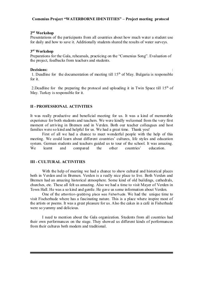 Protocol meeting in verden