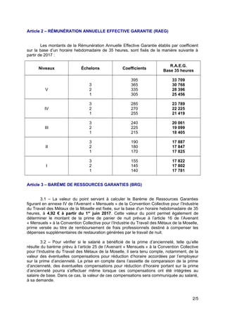 Article 2 – RÉMUNÉRATION ANNUELLE EFFECTIVE GARANTIE (RAEG)
Les montants de la Rémunération Annuelle Effective Garantie ét...