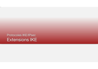 Protocoles IKE/IPsec

Extensions IKE
 