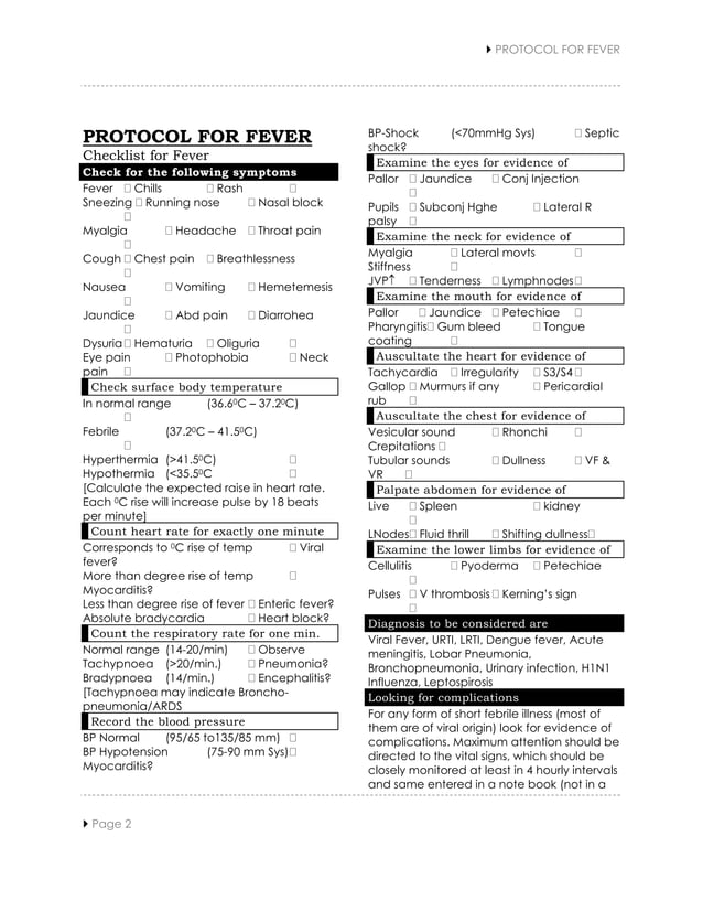 Protocol for fever | PDF