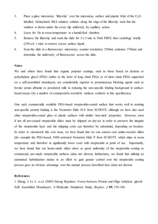 Protocol for Preparation of Streptavidin-coated Slides based on SCHOTT ...