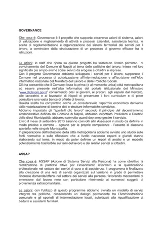 Il Protocollo di intesa tra Comune di Napoli e Italia Lavoro