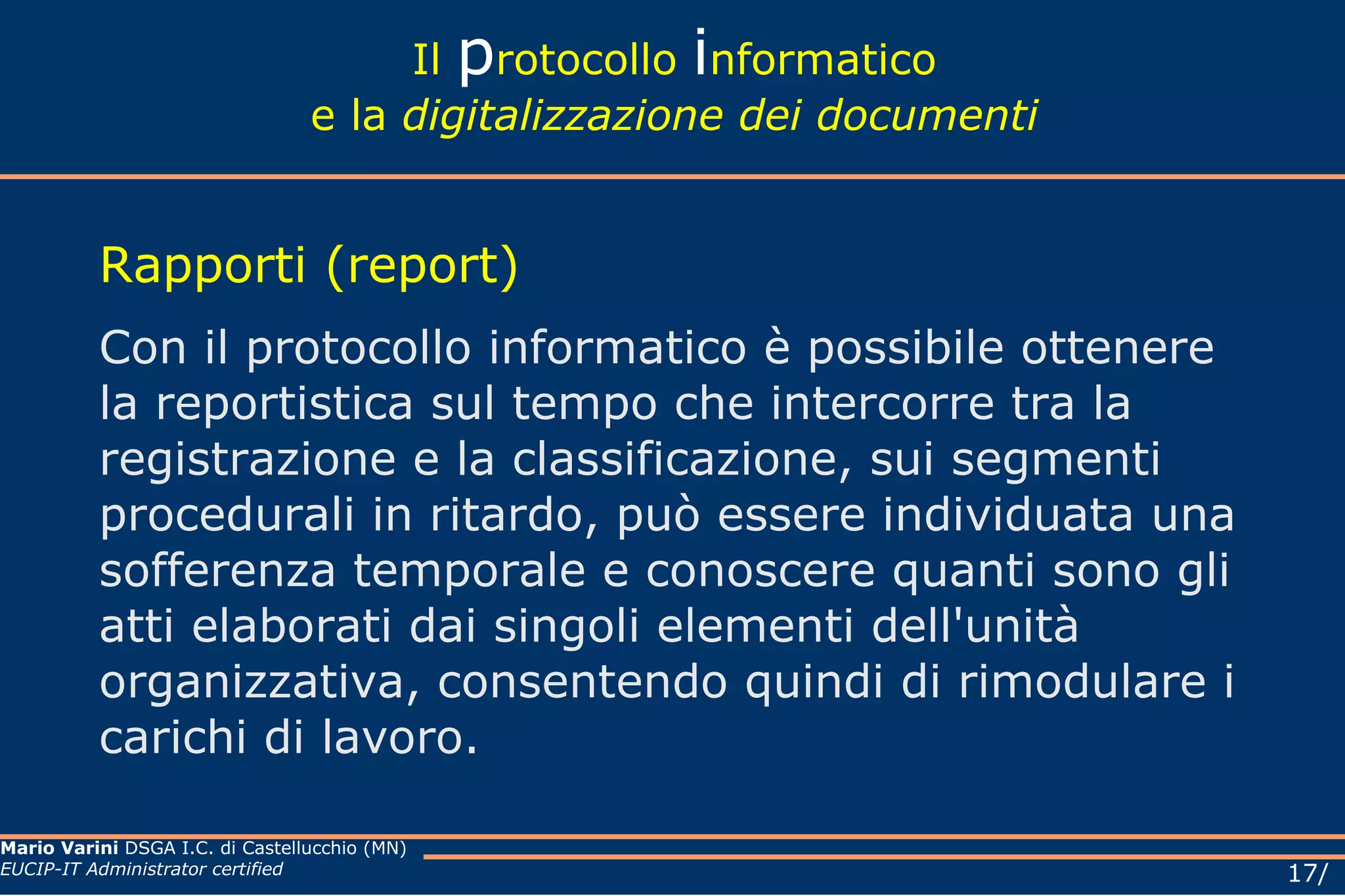 identificazione dell'ufficio di assegnazione 