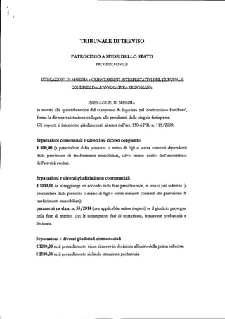 Protocollo patrocinio a spese dello stato (materia civile) del Tribunale di Treviso