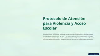 Protocolo Integral para la Prevención y Atención de Violencia y Acoso ...