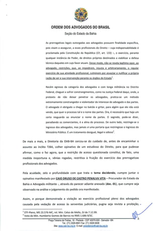 Retirada das cancelas nos cartórios - Protocolo na Corregedoria 