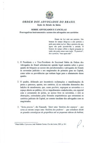 Retirada das cancelas nos cartórios - Protocolo na Corregedoria 