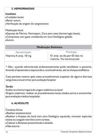 Protocolo medicamentoso em odontologia