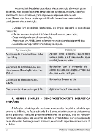Protocolo medicamentoso em odontologia