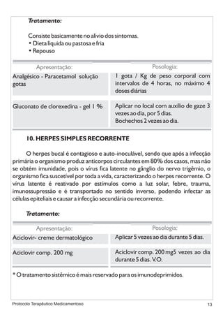Protocolo medicamentoso em odontologia