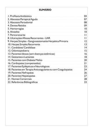 Protocolo medicamentoso em odontologia