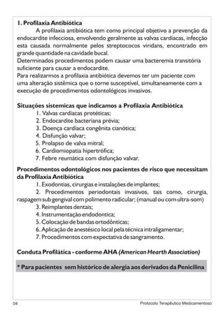 Protocolo medicamentoso em odontologia