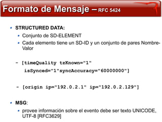 Syslog Format Rfc Protocolo syslog | PDF