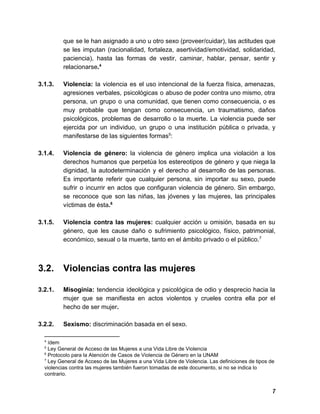 Protocolo para la atención de casos de violencia contra las mujeres