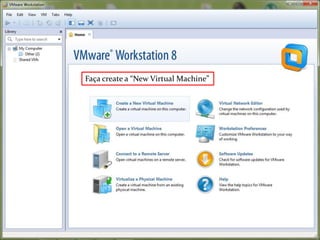 Faça create a “New Virtual Machine”
 