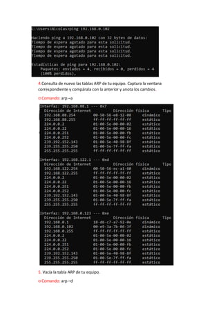 Comando Arp Protocolo arp | PDF