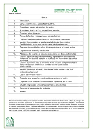 3
CONSEJERÍA DE EDUCACIÓN Y DEPORTE
IES PABLO NERUDA Castilleja de la Cuesta
Se debe tener en cuenta que “los centros doce...