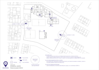 IDENTIFICACIÓN
AUTO
PROTEC
CIÓN
dosurbanas
ACCESOS AL CENTRO
Flujo de ENTRADA
Flujo de SALIDASALIDA
ENTRADA
Doble sentido
distancia física
entre familias
1,5 m
Perímetro de seguridad
evitar aglomeraciones
RECUERDA QUE:
- La higiene frecuente de las manos es la medida principal de prevención y control de la infección.
- Hay que mantener la higiene respiratoria: cubrirse la nariz y la boca con un pañuelo al toser y estornudar.
- Mantener distanciamiento físico de 1,5 metros, y cuando no se pueda garantizar, uso OBLIGATORIO de la mascarilla.
EN LOS DESPLAZAMIENTOS POR EL CENTRO:
- Se circulará en fila, manteniendo el distanciamiento físico, por la derecha de pasillos y escaleras, cuando no
se puedan establecer trayectos de sentido único.
EN CASO DE PRESENTAR SÍNTOMAS:
- Avisa inmediatamente a la persona responsable de tu grupo o a la coordinadora COVID-19
distancia física
entre familias
1,5 m
distancia física
entre familias
1,5 m
ACCESO 1º Y 2º ESO
ACCESO 3º Y 4º ESO
ENTRADA EN
PLANTA ALTA
3º Y 4º ESO
1º Y 2º ESO
 