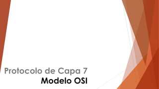 Protocolo de Capa 7
Modelo OSI
 