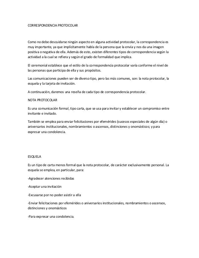 Protocolo de correspondencia trabajo de servicioalcliente