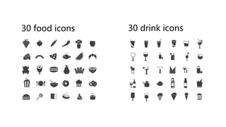 30 food icons 30 drink icons
 