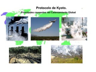 Protocolo de Kyoto. Principales causantes del Calentamiento Global 