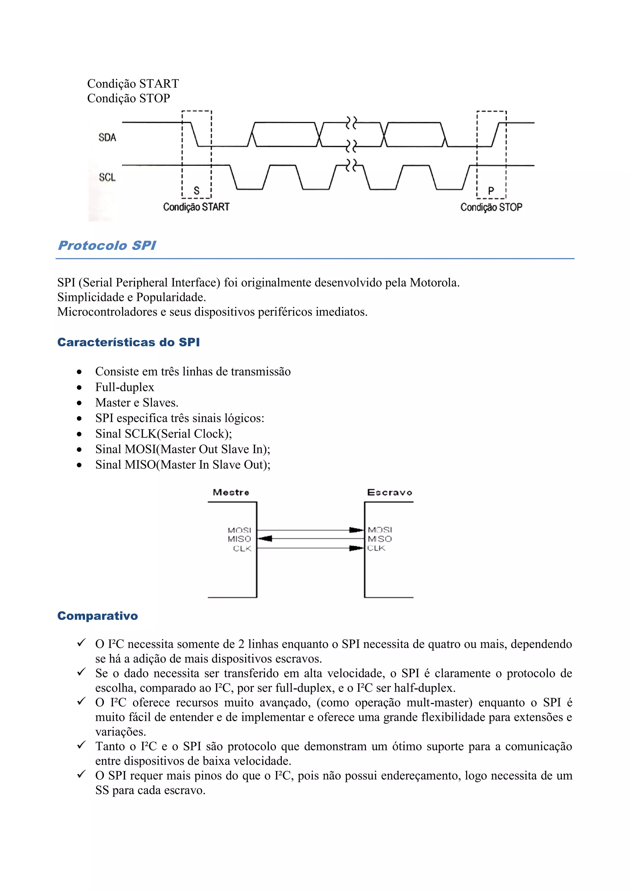 Protocolo de memória I2C e SPI | PDF