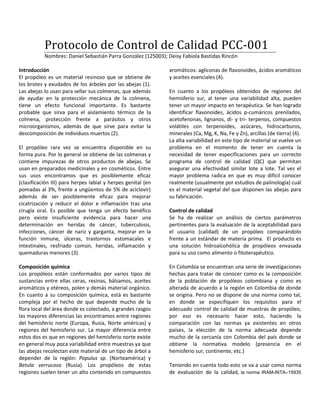 Protocolo de Control de Calidad PCC-001
Nombres: Daniel Sebastián Parra González (125003); Deisy Fabiola Bastidas Rincón
I...