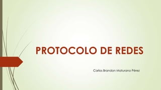 PROTOCOLO DE REDES
Carlos Brandon Maturano Pérez

 