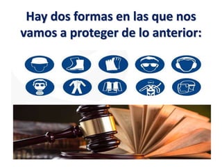 Hay dos formas en las que nos
vamos a proteger de lo anterior:
1) Saber como actuar durante y
después de un hecho violento.
(Protección Personal)
2) Saber como actuar para la
investigación.
(Protección Jurídica)
 