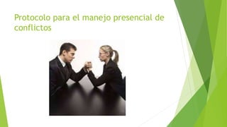 Protocolo para el manejo presencial de 
conflictos 
 