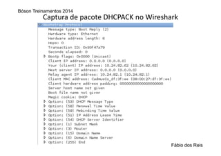 Captura de pacote DHCPACK no Wireshark
Bóson Treinamentos 2014
Fábio dos Reis
 