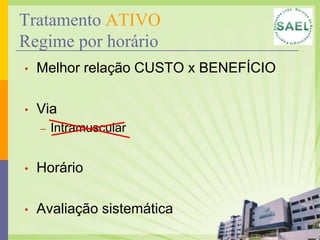 Hospital Meridional 2009DoseFármacoCLASSIFICAÇÃO DA DOR:NenhumaNenhumZero (0) =   Ausência de Dor. 0,5 a 1 g 6/6 h VO ou EV40 mg 24/24 h EV100 mg 8/8 h EV #DipironaBextraCetoprofenoUm a Três (1 a 3) = Dor de fraca intensidade. 30 a 60 mg 6/6 h VO ou EV (equianalgesia VO:EV 2:1) 50 a 100 mg (1 a 1,5 mg/kg) 6/6 h VO ou EV # CodeínaTramadolQuatro a Seis (4 a 6) =  Dorde intensidade moderada. 10 a 40 mg 12/12 h VO3 mg a cada 10 minutos até Dor zero EV Manter dose encontrada EV 4/4 h ou VO 3 vezes a dose EV 4/4h.         (equianalgesia VO:EV 3:1)‏10 mg a cada 3 a 6 H EVOxicodonaMorfinaNalbufinaSete a Nove (7 a 9) =    Dor de forte intensidade.Dez (10) =  Dor deintensidade insuportávelOptar por outra técnica* No caso de existência de cateter peridural, a primeira opção será a realização de analgesia com baixas doses de anestésico local pelo cateter: Marcaína 0,125% 10 mL. 