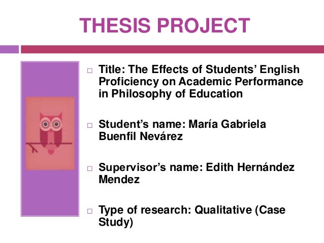 Thesis titles in english proficiency