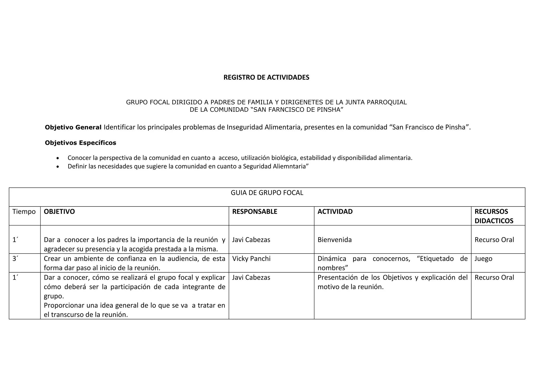 Protocolo grupo focal