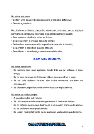 Protocolo Guia para a Observação dos Adversários | PDF