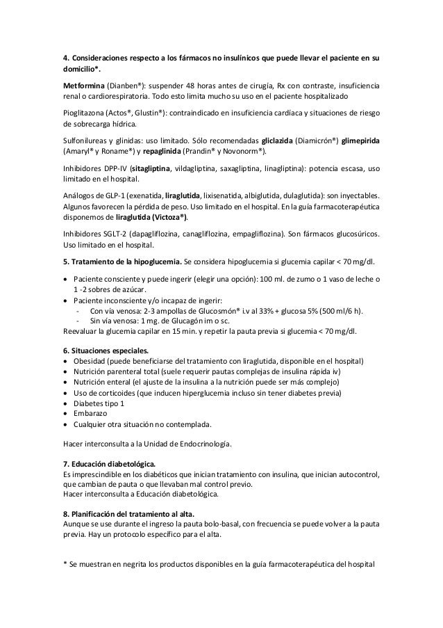 Protocolo ingreso diabético no crítico Protocolo ingreso diabético no crítico